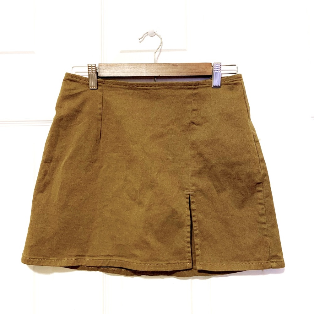 Urban Outfitters Olive Colored Mini Skirt NWOT